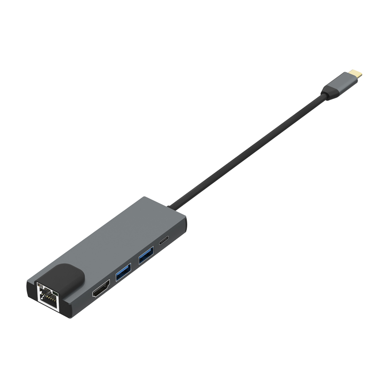 TYPE C to HDMI+USB3.0*2+RJ45+PD