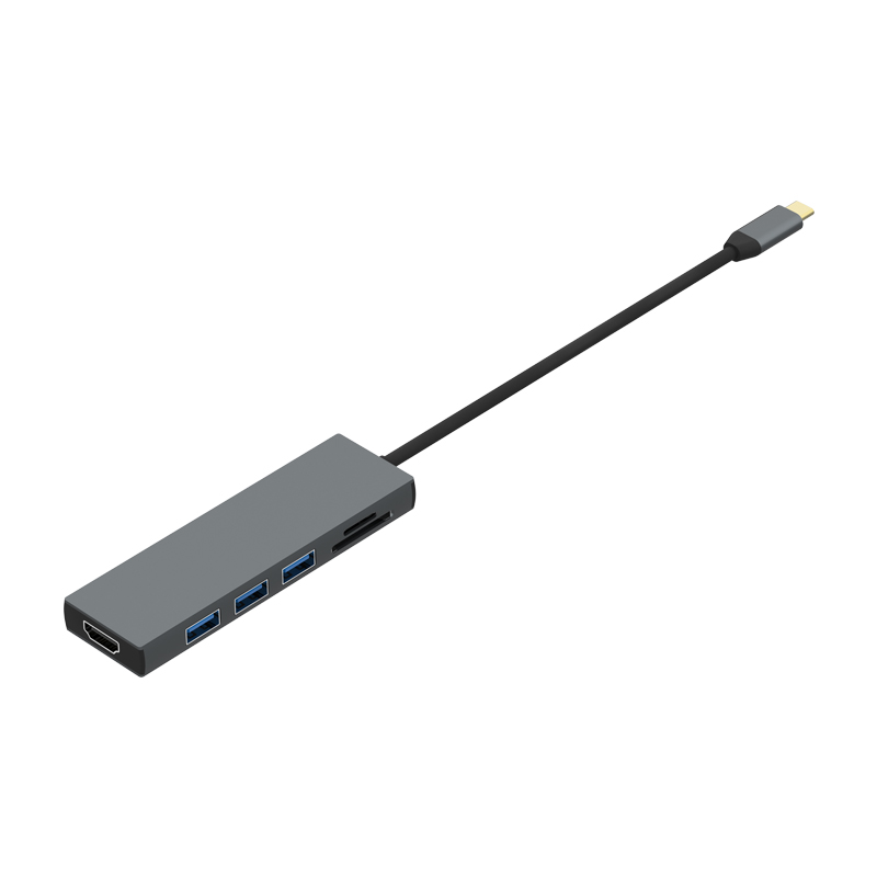 TYPE C to HDMI+USB3.0*3+TF+SD