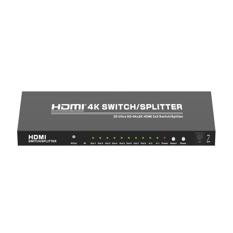 HDMI 2x8 Switch/Splitter(3D Ultra HD 4Kx2K)